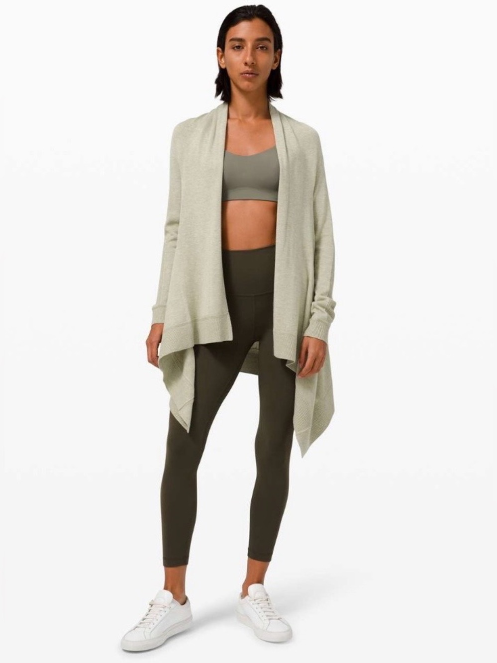 Lululemon Cashlu Knit Wrap Heathered Rosemary Green